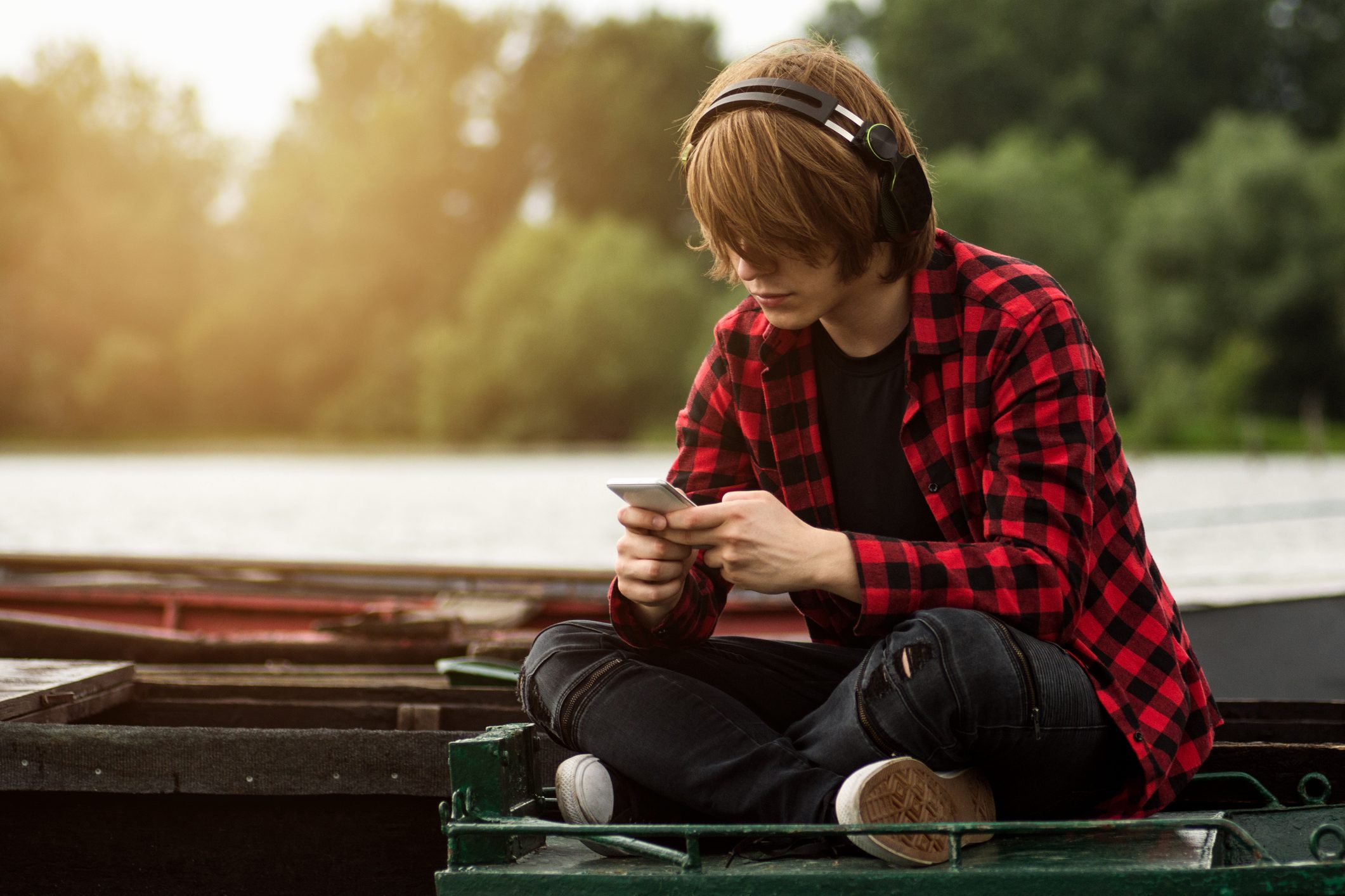 listening music outdoors